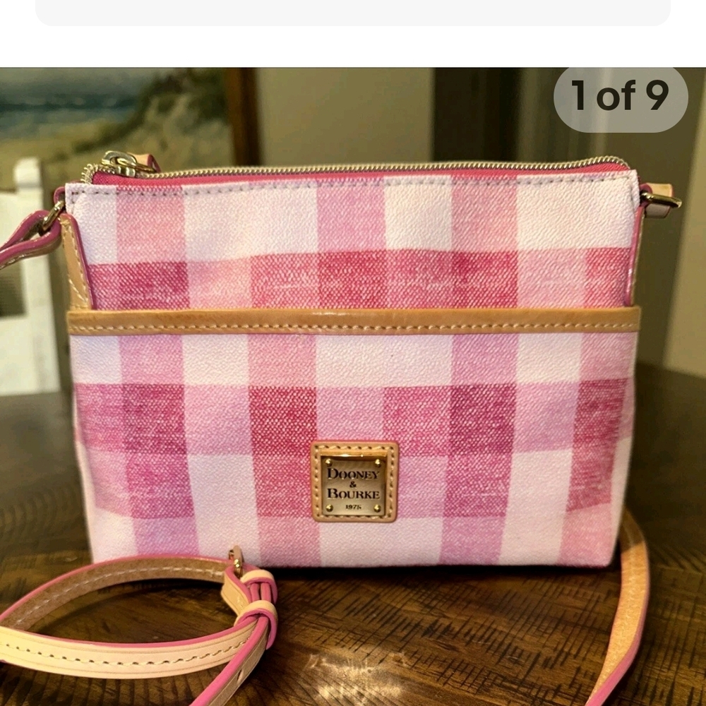 Dooney & Bourke Pink Checkered Crossbody Bag